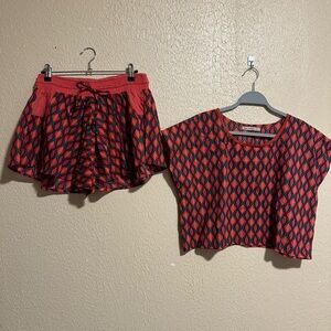 Cosmosyr Top‎ and Short Set Made in India 100% Cotton Size large